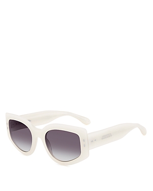 Isabel Marant Cat Eye Sunglasses, 54mm In White/gray Gradient