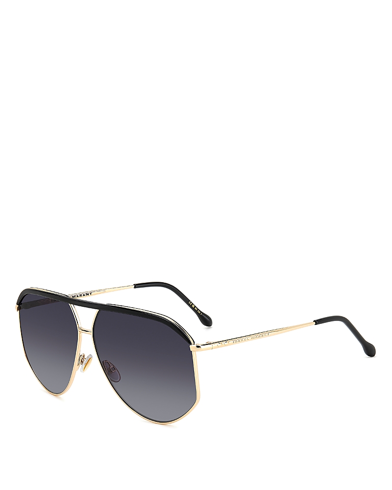 Isabel Marant 64mm Oversize Aviator Sunglasses In Black/gray Gradient