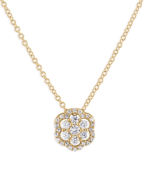 Bloomingdale's Diamond Flower Pendant Necklace In 14k Gold, 0.25 Ct. T.w.