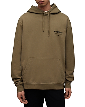 ALLSAINTS UNDERGROUND ORGANIC COTTON LOGO PRINT RELAXED FIT HOODIE