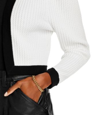Trina Cable Puff Sleeve Cropped Cardigan