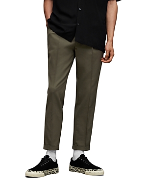 Allsaints Tallis Slim Fit Trousers In Sorghum Green