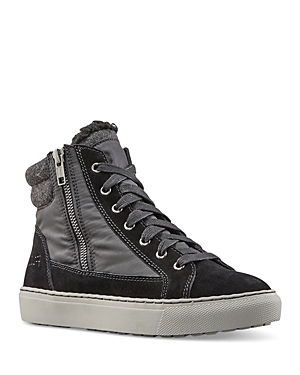 Cougar Dax Waterproof High Top Sneaker With Faux Shearling Trim In Black