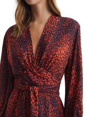REISS★Red Maya アニマルプリント ミディドレス REISS Maya Animal Print Midi Dress | Bloomingdale's