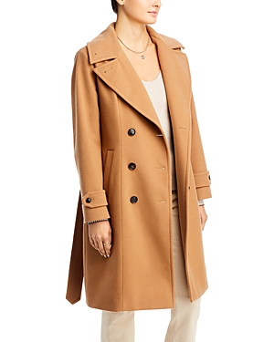 Notch Collar Double Breasted Coat
