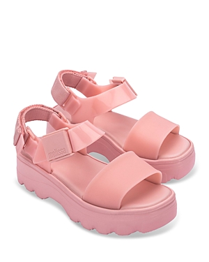 Shop Melissa Women's Kick Off Ankle Strap Slingback Platform Sandals In Pink/pink