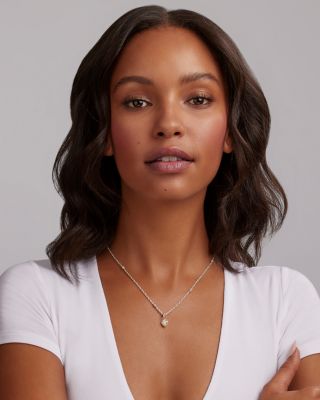 18K Yellow Gold & Sterling Silver Rittenhouse Diamond Cluster Pendant Necklace, 16-18"