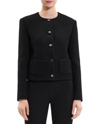 Theory - Tweed Cropped Jacket