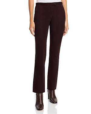 Theory Slim Stretch Wool Flare Leg Pants In Mink