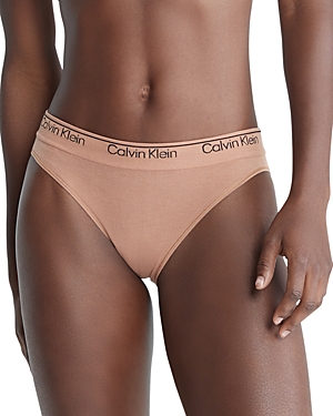 Calvin Klein Logo Bikini In Sandalwood