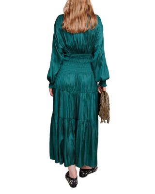 green emerald velvet dress Maje Dress