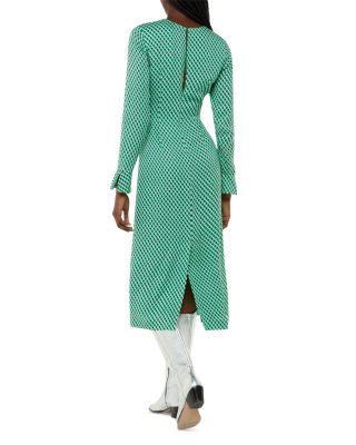 Crosshatch Print Minimal Dress