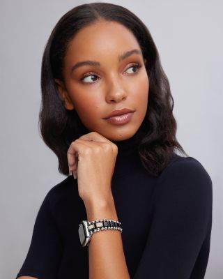 18K Yellow Gold Smart Caviar Half Diamond Apple™ Watch Bracelet, 38-45mm