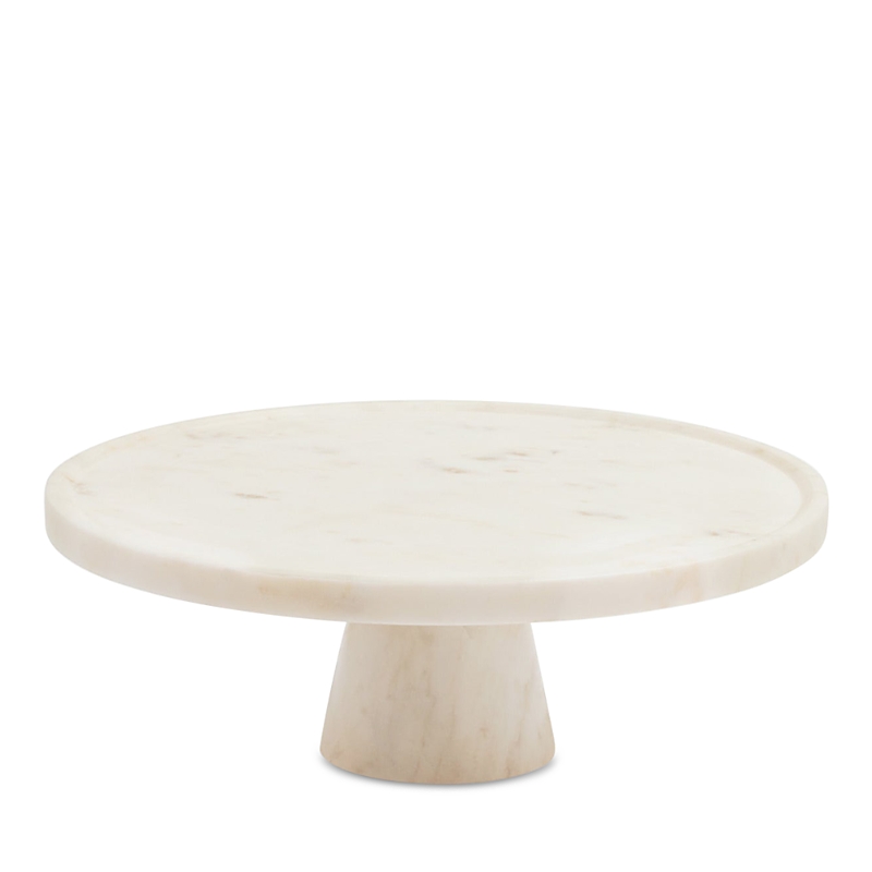 Blue Pheasant Samantha 11.5 Marble Cake Stand In White Marble
