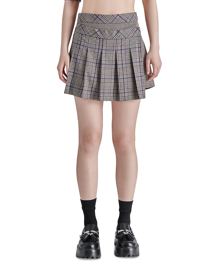 STEVE MADDEN Jeannie Plaid Pleated Skirt | Bloomingdale's