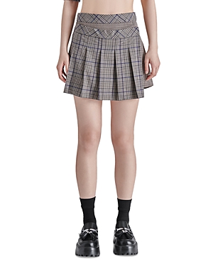 Steve Madden Jeannie Plaid Pleated Skirt