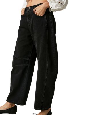 We The Free Good Luck Mid Rise Barrel Jeans