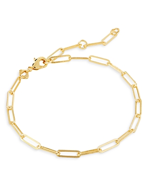 Kendra Scott Rhodium-plated Paperclip Chain Link Bracelet In Gold