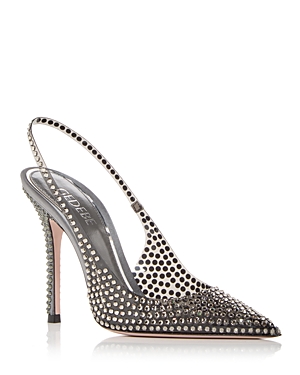 Gedebe Mariel 100mm Crystal-embellished Sandals In Black Crystal