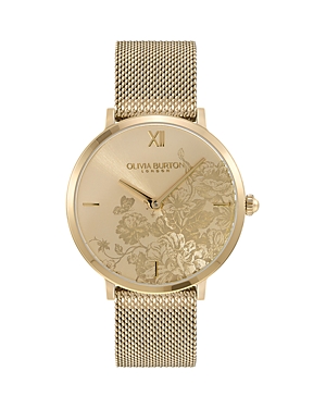 Shop Olivia Burton Signature Floral Watch, 35mm In Gold