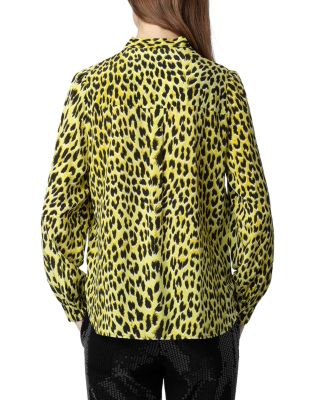 Taos Animal Print Silk Top