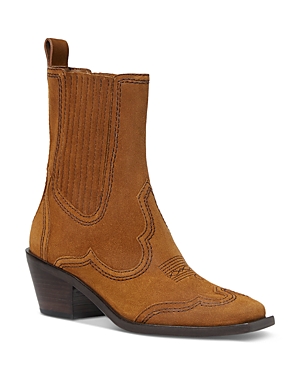 Shop Loeffler Randall Women's Agnes Pull On Western Boots In Brown
