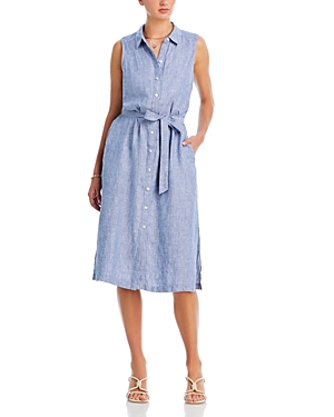 Tommy Bahama Two Palms Linen Shirt Dress In Chambray