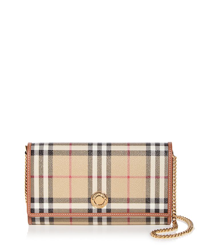 Burberry leather and fabric classic plaid Wallet