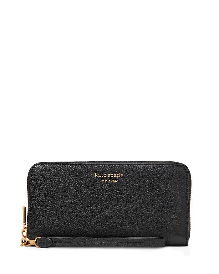 kate spade new york Ava Pebbled Leather Continental Zip Wristlet ...