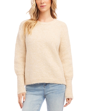 Shop Karen Kane Crewneck Sweater In Oat