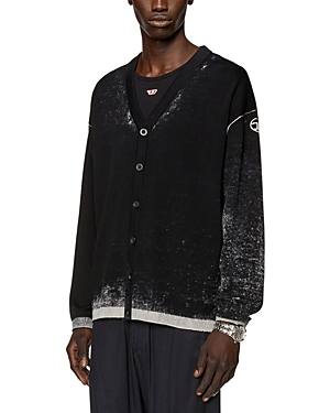 Diesel Larence Splatter Effect Cardigan Sweater