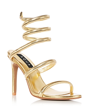Aqua Women's Deedi Ankle Strap Platform High Heel Sandals - 100% Exclusive In Gold