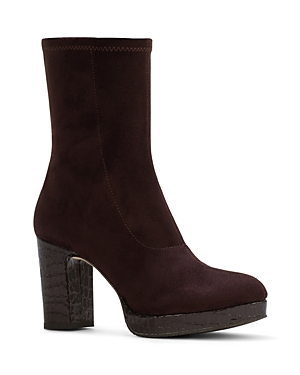 Donald Pliner Zaris Platform Bootie In Dark Brown