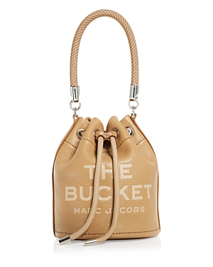 Shop Marc Jacobs The Leather Bucket Bag In Camel/gold