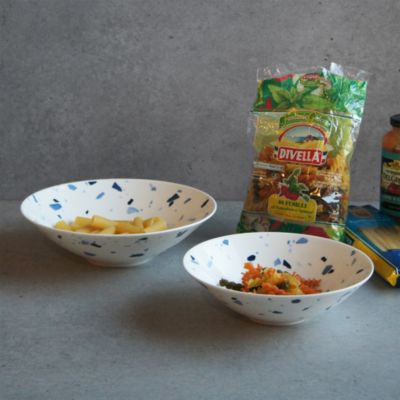 Terrazzo Azzurro Soup/Pasta Bowls, Set of 2