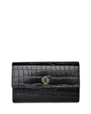 Maje - Clover Walk Croc Effect Leather Clutch