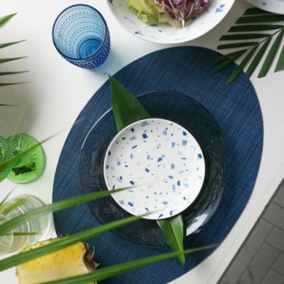 Azzurro Bread/Canape Plates, Set of 2