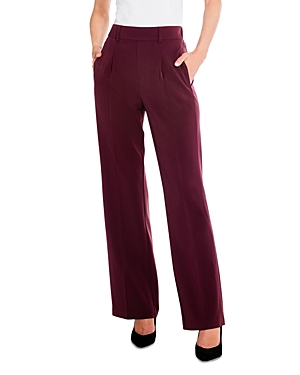 Nic + Zoe Avenue Pleated Wide Leg Pants In Redwood