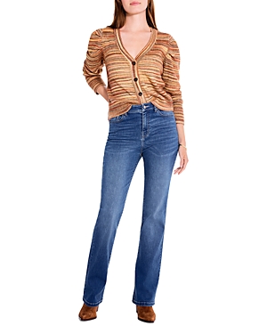 Nic + Zoe Harvest Stripe Cardigan In Neutral Multi