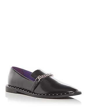 Shop Stella Mccartney Falabella Chain Loafers In Black