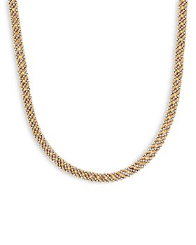 Bloomingdale's - 14K White & Yellow Gold Beaded Rope Necklace, 18"