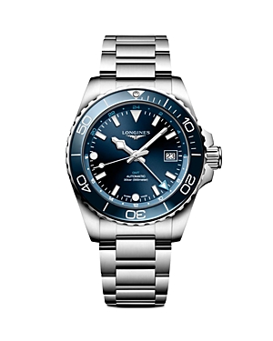 Shop Longines Hydroconquest Watch, 41mm In Blue/silver