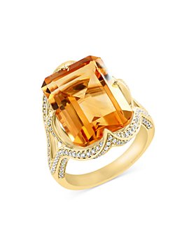 Bloomingdale's - Citrine & Diamond Ring in 14K Yellow Gold