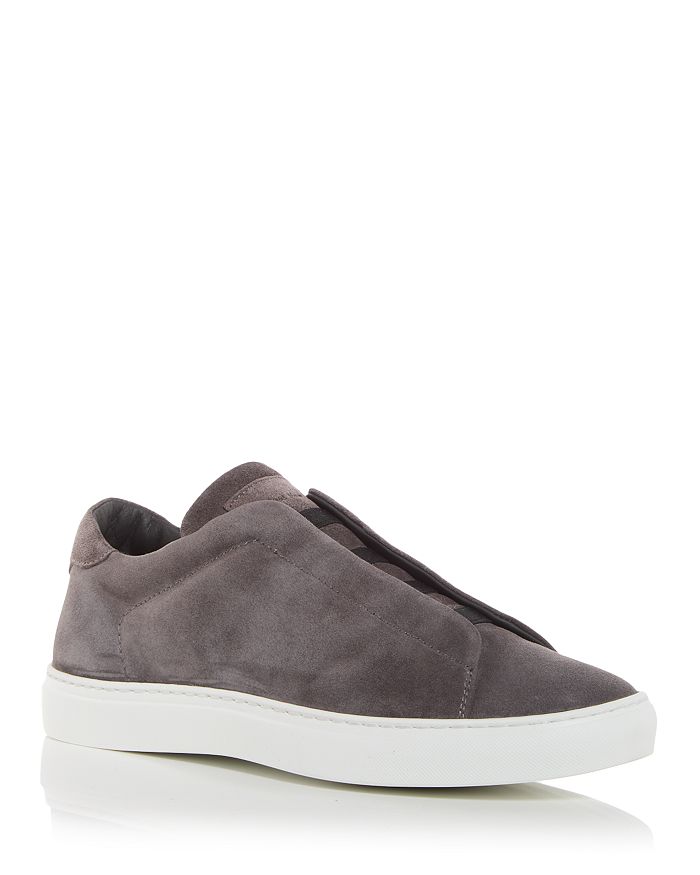 To Boot New York Men's Stone Slip On Sneakers In Grey Suede