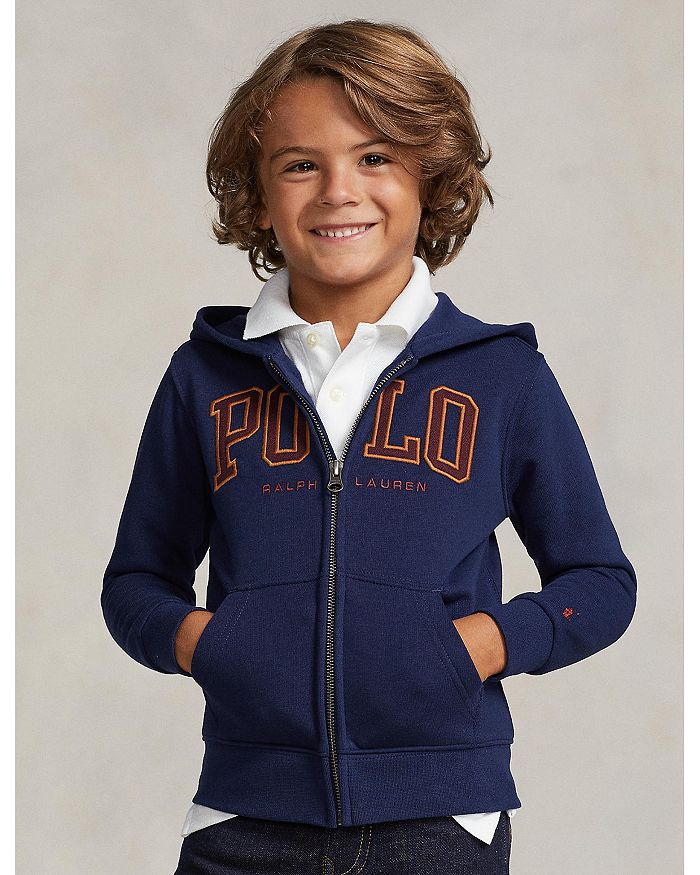 Buy Polo Ralph Lauren Boys Navy Polo Pony Fleece Full-Zip Hoodie