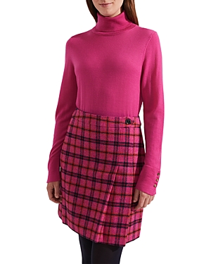 Hobbs London Lara Merino Wool Roll Neck Sweater In Pink
