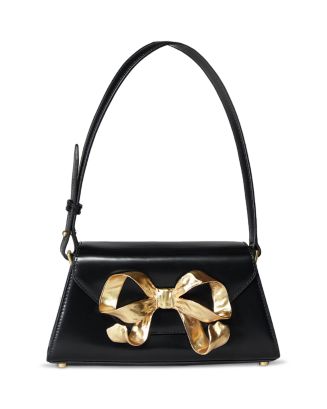 【SELF PORTRAIT】 Bow Small woven shoulder bag Self-Portrait Bow Mini Shoulder Bag | Bloomingdale's