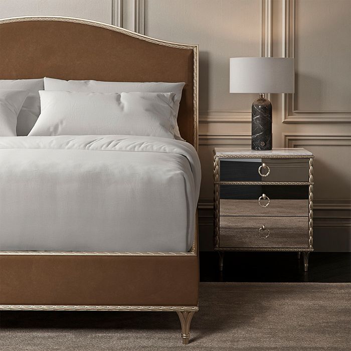 Shop Caracole Fontainebleau Platform Bed, King In Tan