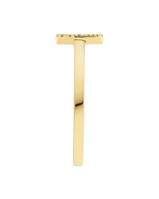 18K Yellow Gold Interlocking G Diamond Logo Ring