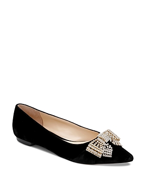 Women's Pretty Embellished Bow Flats